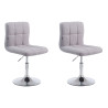 Set De 2 Taburetes Lounge Palma V2 En Tela Gris