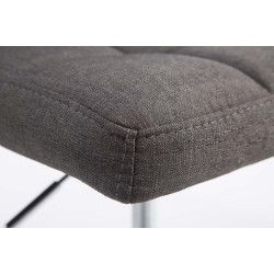 Set De 2 Taburetes Lounge Palma V2 En Tela Gris oscuro