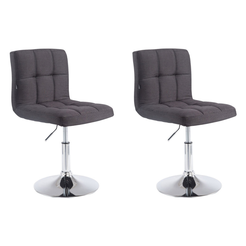 Set De 2 Taburetes Lounge Palma V2 En Tela Negro
