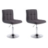 Set De 2 Taburetes Lounge Palma V2 En Tela Negro