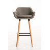 Set De 2 Taburetes Grant En Simil Cuero Gris topo