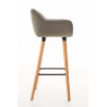 Set De 2 Taburetes Grant En Simil Cuero Gris topo