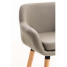Set De 2 Taburetes Grant En Simil Cuero Gris topo