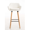 Set De 2 Taburetes Grant En Simil Cuero Blanco