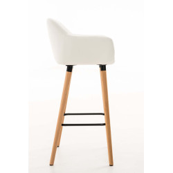Set De 2 Taburetes Grant En Simil Cuero Blanco