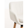 Set De 2 Taburetes Grant En Simil Cuero Blanco