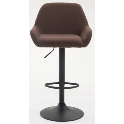 Set De 2 Taburetes Braga En Tela Marrón,Negro