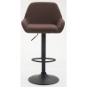 Set De 2 Taburetes Braga En Tela Marrón,Negro