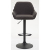 Set De 2 Taburetes Braga En Tela Gris oscuro,Negro