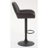 Set De 2 Taburetes Braga En Tela Gris oscuro,Negro