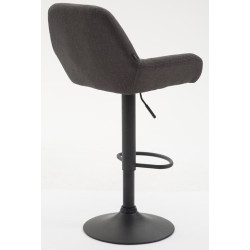 Set De 2 Taburetes Braga En Tela Gris oscuro,Negro