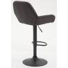 Set De 2 Taburetes Braga En Tela Gris oscuro,Negro