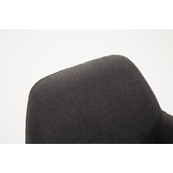 Set De 2 Taburetes Braga En Tela Gris oscuro,Negro