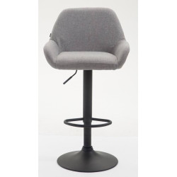 Set De 2 Taburetes Braga En Tela Gris,Negro