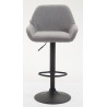Set De 2 Taburetes Braga En Tela Gris,Negro