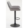 Set De 2 Taburetes Braga En Tela Gris,Negro