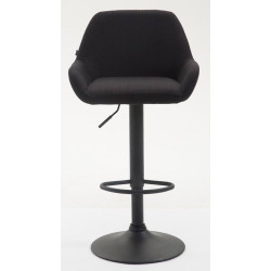 Set De 2 Taburetes Braga En Tela Negro,Negro