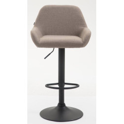 Set De 2 Taburetes Braga En Tela Gris topo,Negro