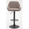 Set De 2 Taburetes Braga En Tela Gris topo,Negro
