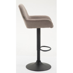 Set De 2 Taburetes Braga En Tela Gris topo,Negro