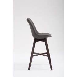 Set 2x Taburete Cannes en Tela Gris oscuro,Cappuccino