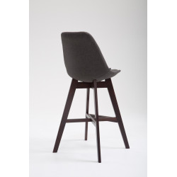Set 2x Taburete Cannes en Tela Gris oscuro,Cappuccino