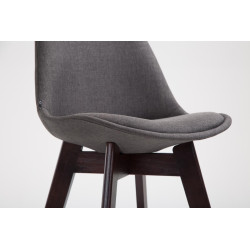 Set 2x Taburete Cannes en Tela Gris oscuro,Cappuccino