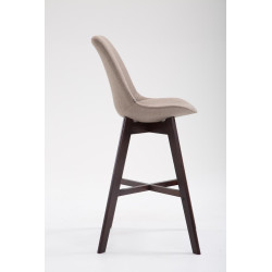 Set 2x Taburete Cannes en Tela Gris topo,Cappuccino