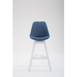 Set 2x Taburete Cannes en Tela Azul,Blanco