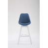 Set 2x Taburete Cannes en Tela Azul,Blanco