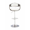 Set De 2 Taburetes Kingston En Simil Cuero Blanco/gris