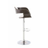 Set De 2 Taburetes Kingston En Simil Cuero Blanco/gris