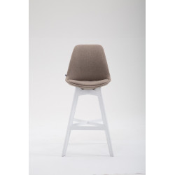 Set 2x Taburete Cannes en Tela Gris topo,Blanco