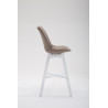 Set 2x Taburete Cannes en Tela Gris topo,Blanco