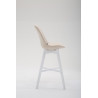 Set 2x Taburete Cannes en Tela Crema,Blanco