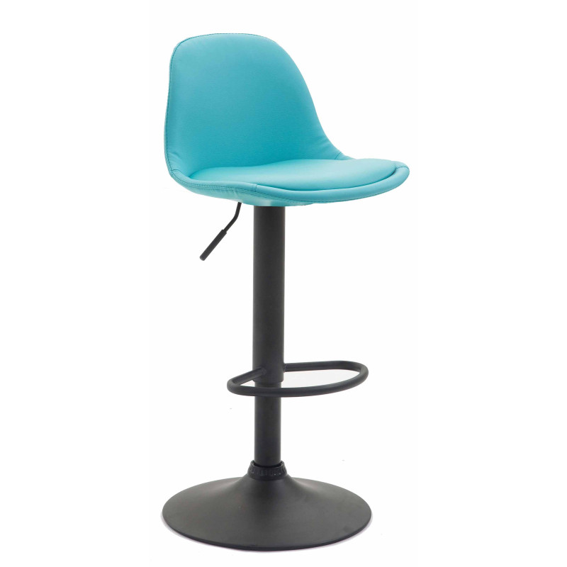 Taburete KIEL en Polipiel Negro,Azul