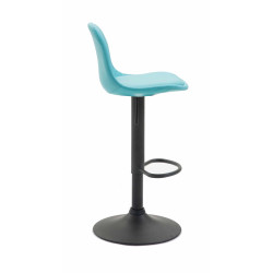 Taburete KIEL en Polipiel Negro,Azul