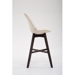 Set 2x Taburete Cannes en Tela Crema,Cappuccino