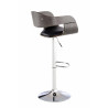 Set De 2 Taburetes Kingston En Simil Cuero Negro/gris