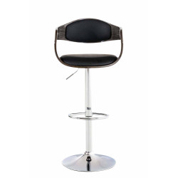 Set De 2 Taburetes Kingston En Simil Cuero Negro/gris