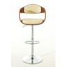Set De 2 Taburetes Kingston En Simil Cuero Nogal/crema