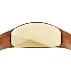 Set De 2 Taburetes Kingston En Simil Cuero Nogal/crema