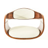 Set De 2 Taburetes Kingston En Simil Cuero Nogal/blanco