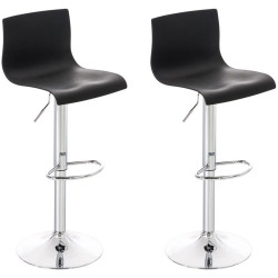 Set 2 Taburetes Hoover en Polipropileno Negro
