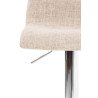 Set 2x Taburete Hoover En Tela Crema,Cromado