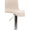 Set 2x Taburete Hoover En Tela Crema,Cromado