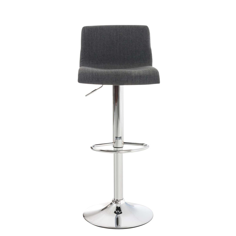 Set 2x Taburete Hoover En Tela Gris oscuro,Cromado