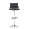 Set 2x Taburete Hoover En Tela Gris oscuro,Cromado