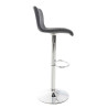 Set 2x Taburete Hoover En Tela Gris oscuro,Cromado