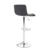 Set 2x Taburete Hoover En Tela Gris oscuro,Cromado